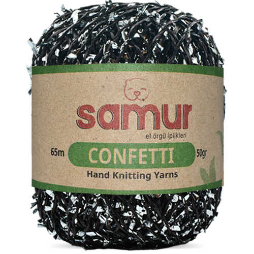 SAMUR,CONFETTİ 13 SİYAH.GÜMÜŞ