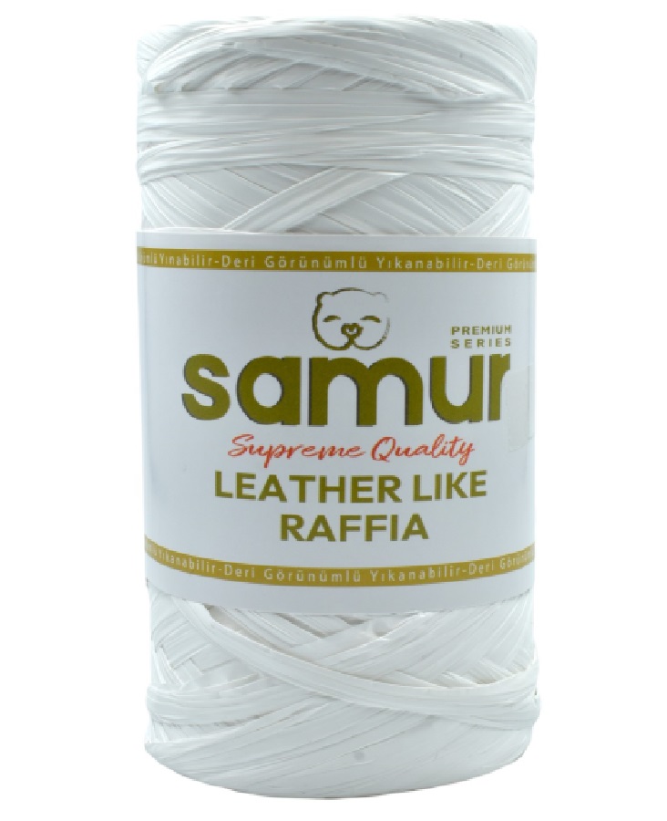 SAMUR,LEATHER LİKE RAFFİA 09 BEYAZ