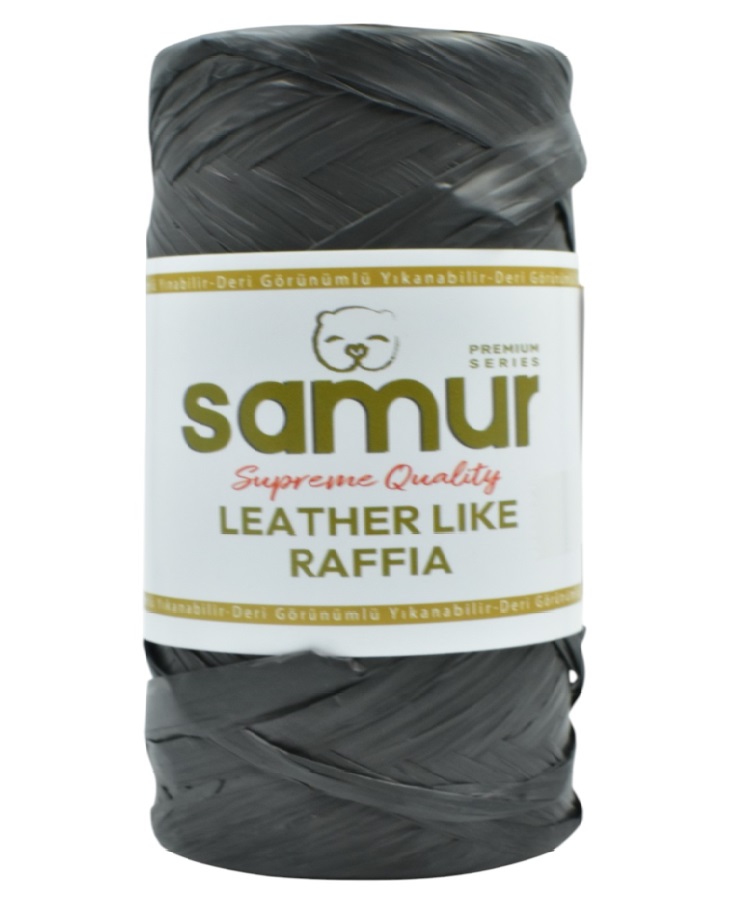 SAMUR,LEATHER LİKE RAFFİA 05 SİYAH