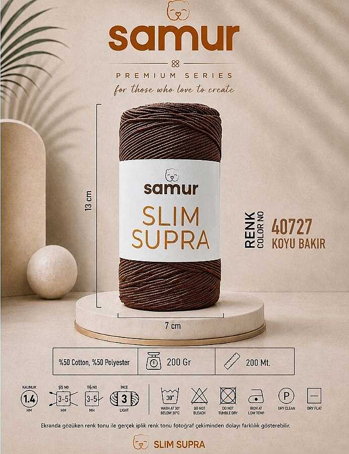 SAMUR,SLIM SUPRA 40727 KOYU BAKIR